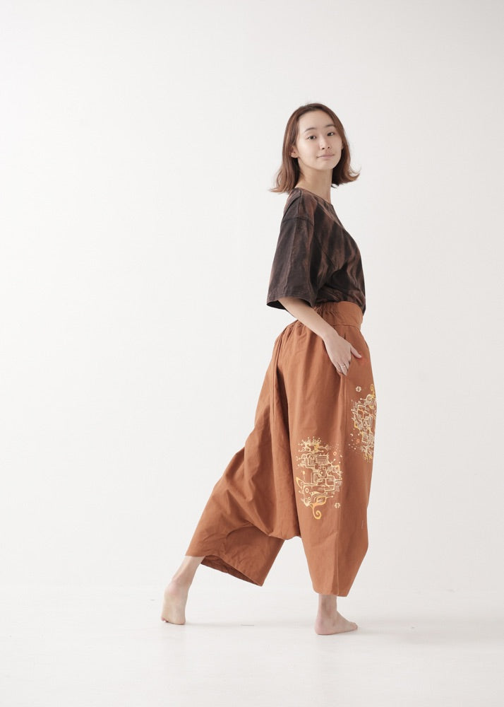 [Hue Of Tuneコラボ限定品] ヘンプコットン・サルエルパンツ
