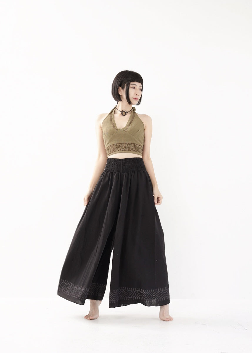 [Tribal Earth] Vネックホルター・クロップドトップス 全2色