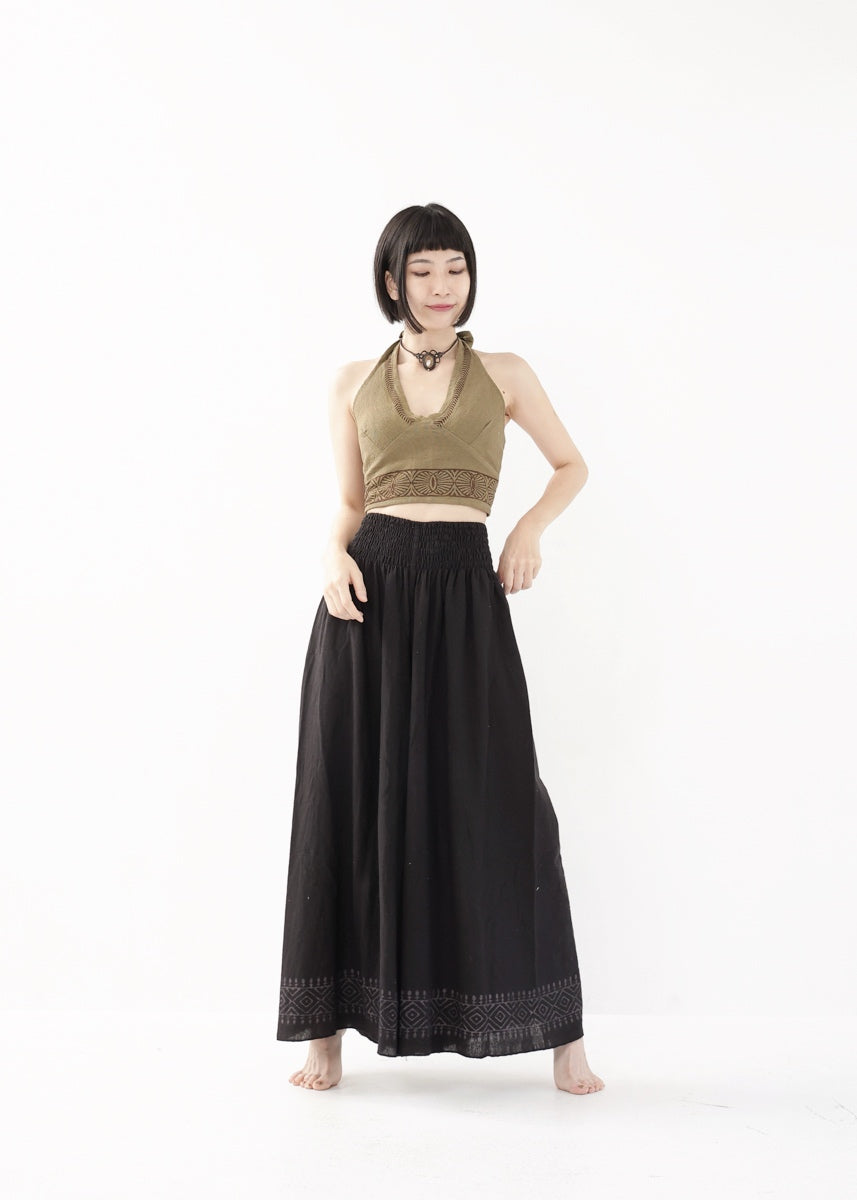 [Tribal Earth] Vネックホルター・クロップドトップス 全2色