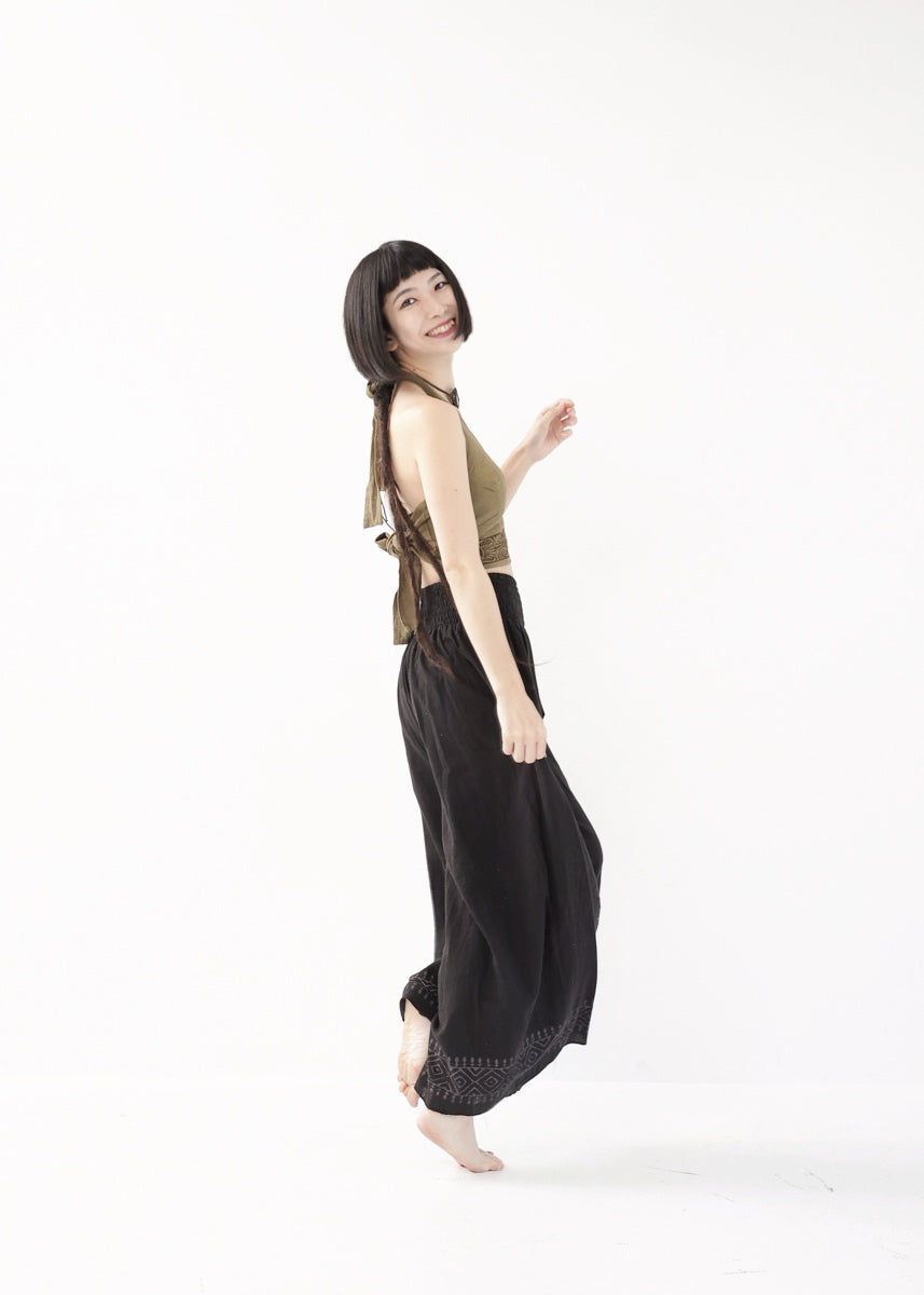 [Tribal Earth] Vネックホルター・クロップドトップス 全2色