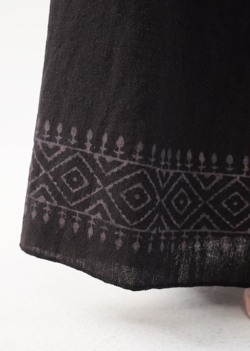 [Tribal Earth] ナチュラルギャザー・high waist ワイドフレアパンツ 全2色