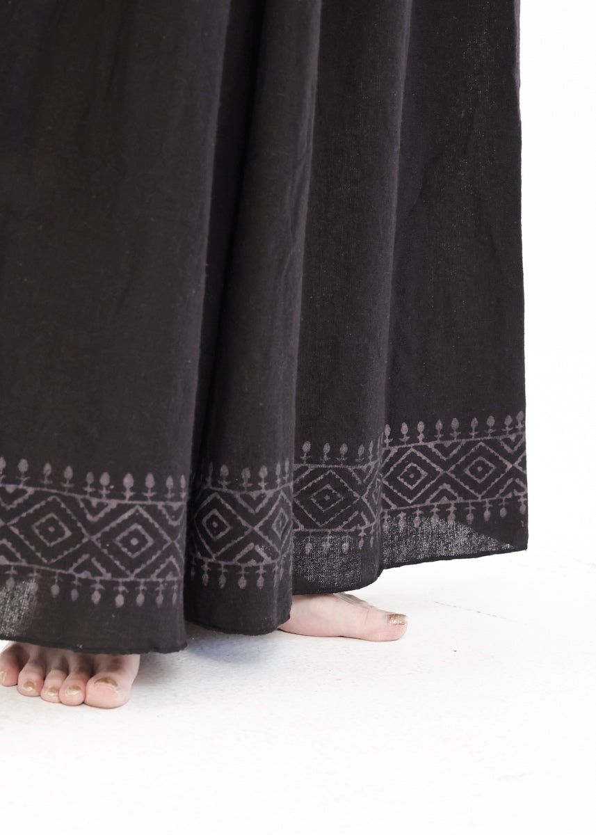 [Tribal Earth] ナチュラルギャザー・high waist ワイドフレアパンツ 全2色
