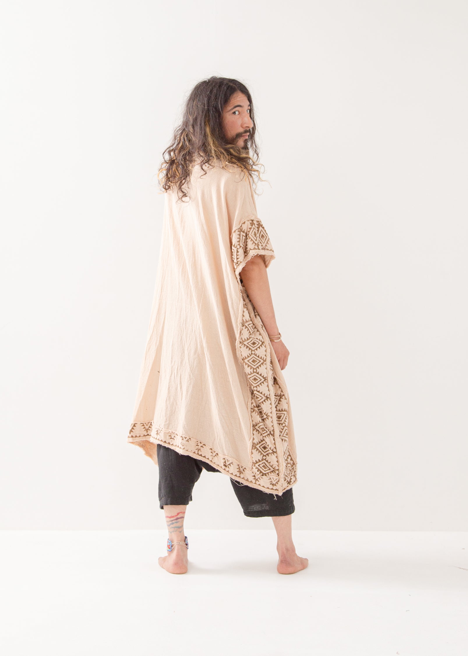Tribal Earth] ブロックプリント・ロングガウンKimono 羽織 | KujA