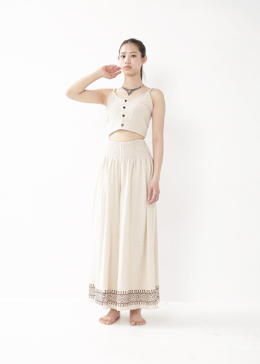 [Khadi of Love] ココナッツボタン・クロップドキャミソール 全2色