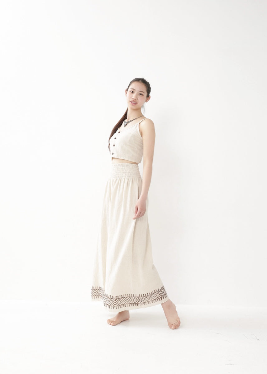 [Khadi of Love] ココナッツボタン・クロップドキャミソール 全2色