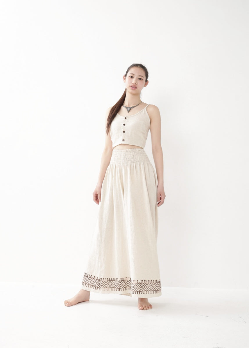 [Khadi of Love] ココナッツボタン・クロップドキャミソール 全2色
