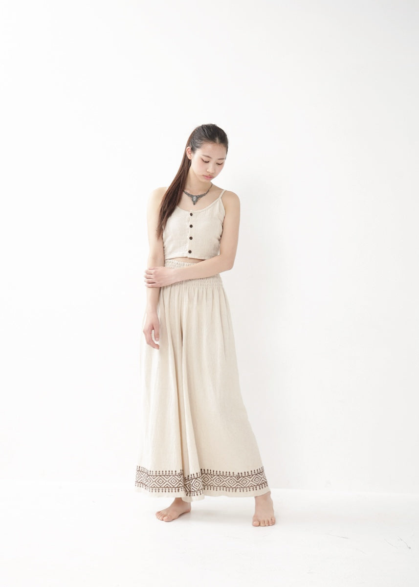 [Khadi of Love] ココナッツボタン・クロップドキャミソール 全2色