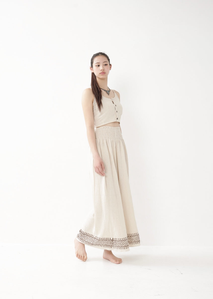 [Khadi of Love] ココナッツボタン・クロップドキャミソール 全2色