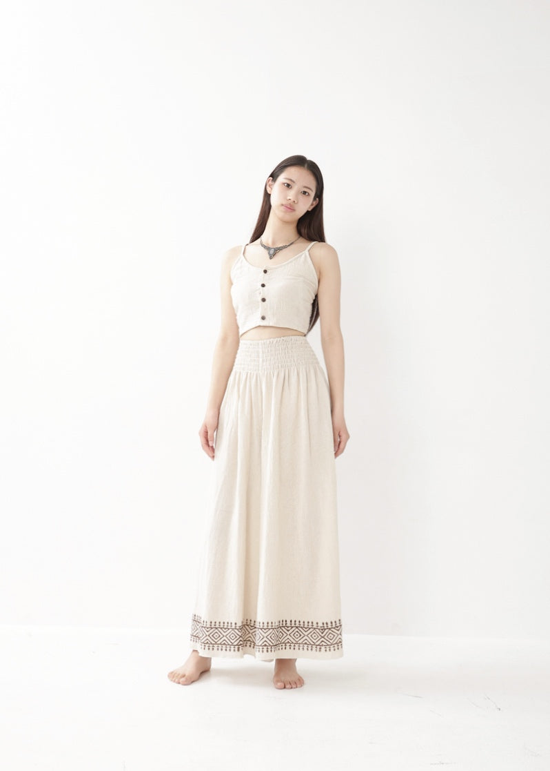 [Khadi of Love] ココナッツボタン・クロップドキャミソール 全2色