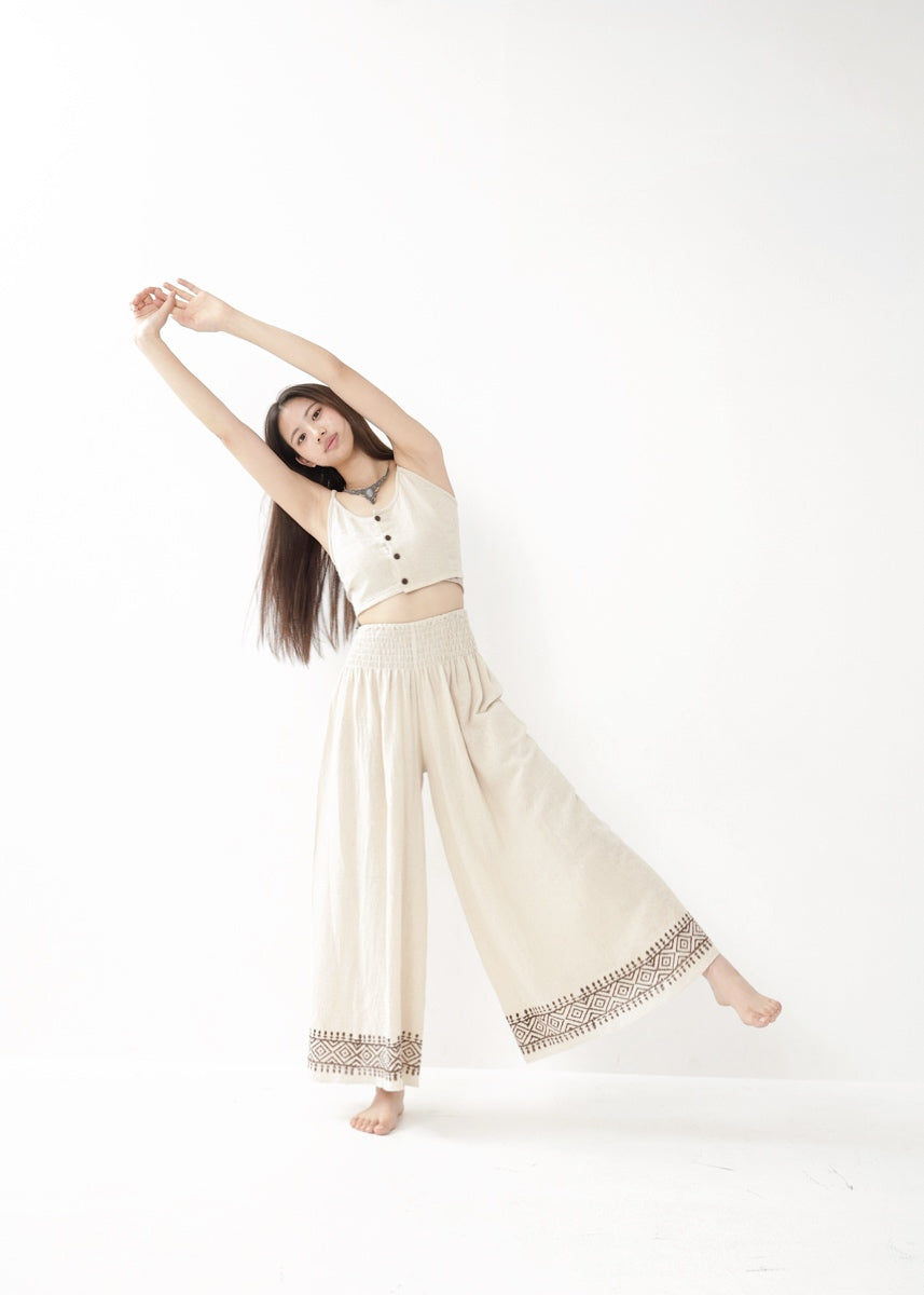 [Khadi of Love] ココナッツボタン・クロップドキャミソール 全2色