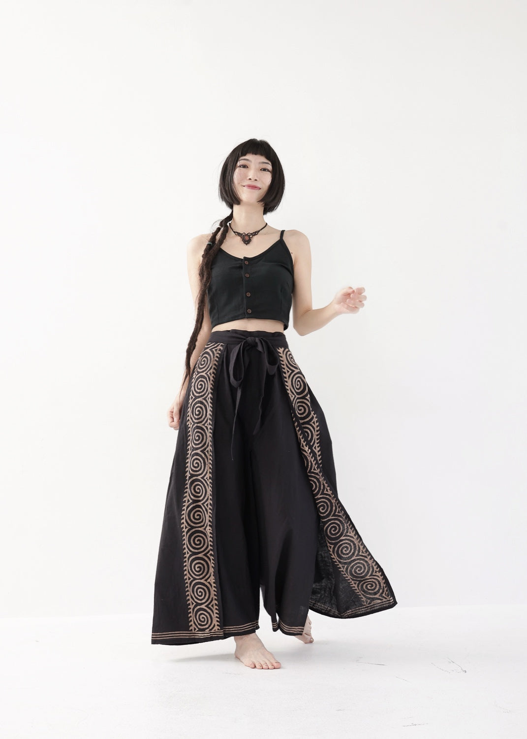 [Dragon Tail] フロントリボン・フィッシャーラップパンツ