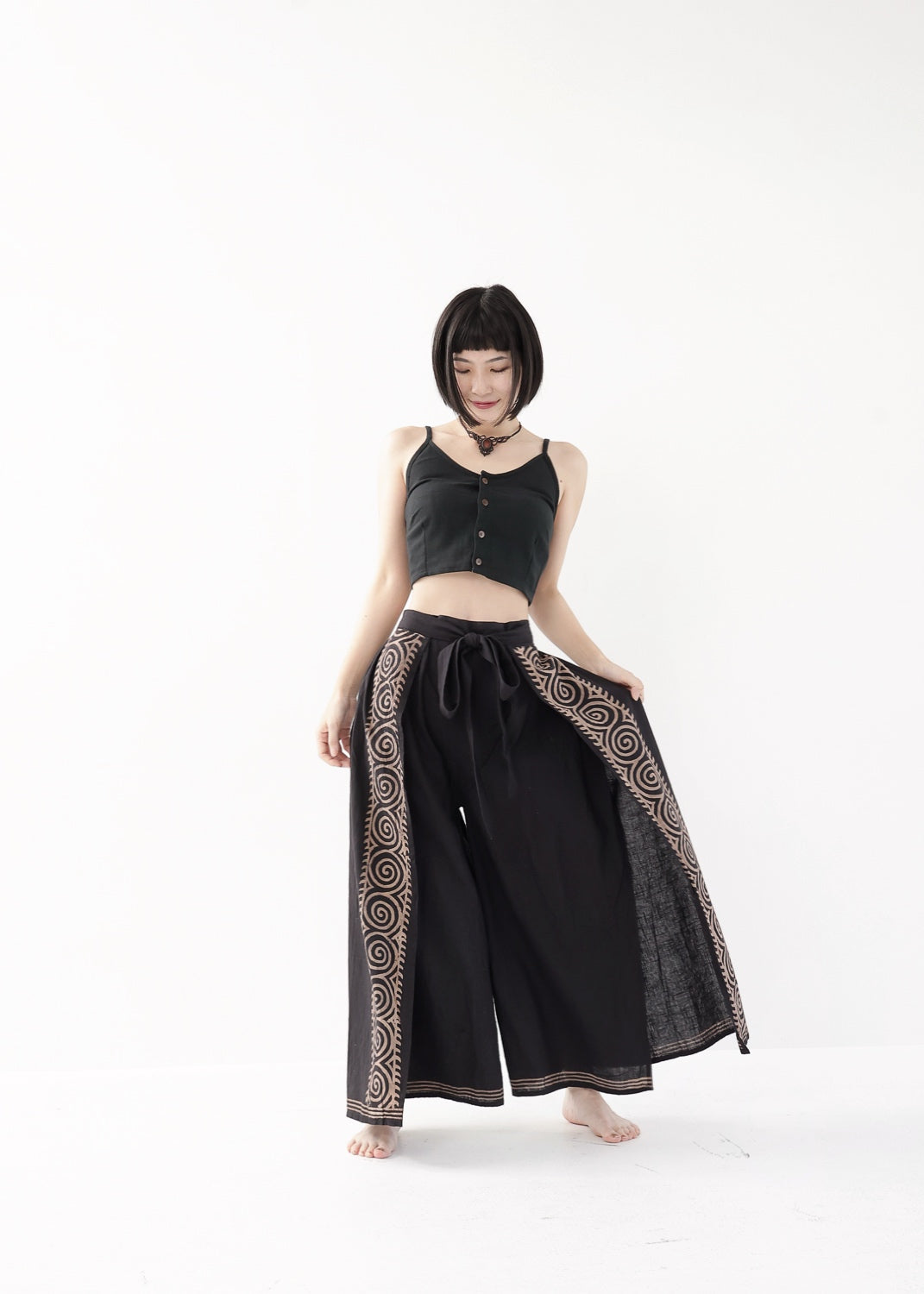 [Dragon Tail] フロントリボン・フィッシャーラップパンツ