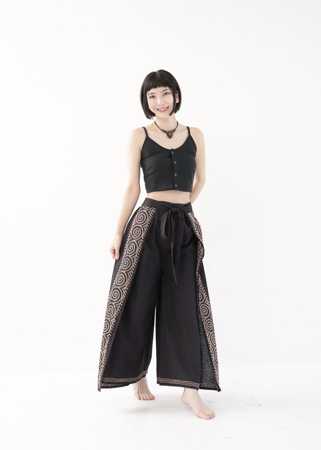 [Dragon Tail] フロントリボン・フィッシャーラップパンツ