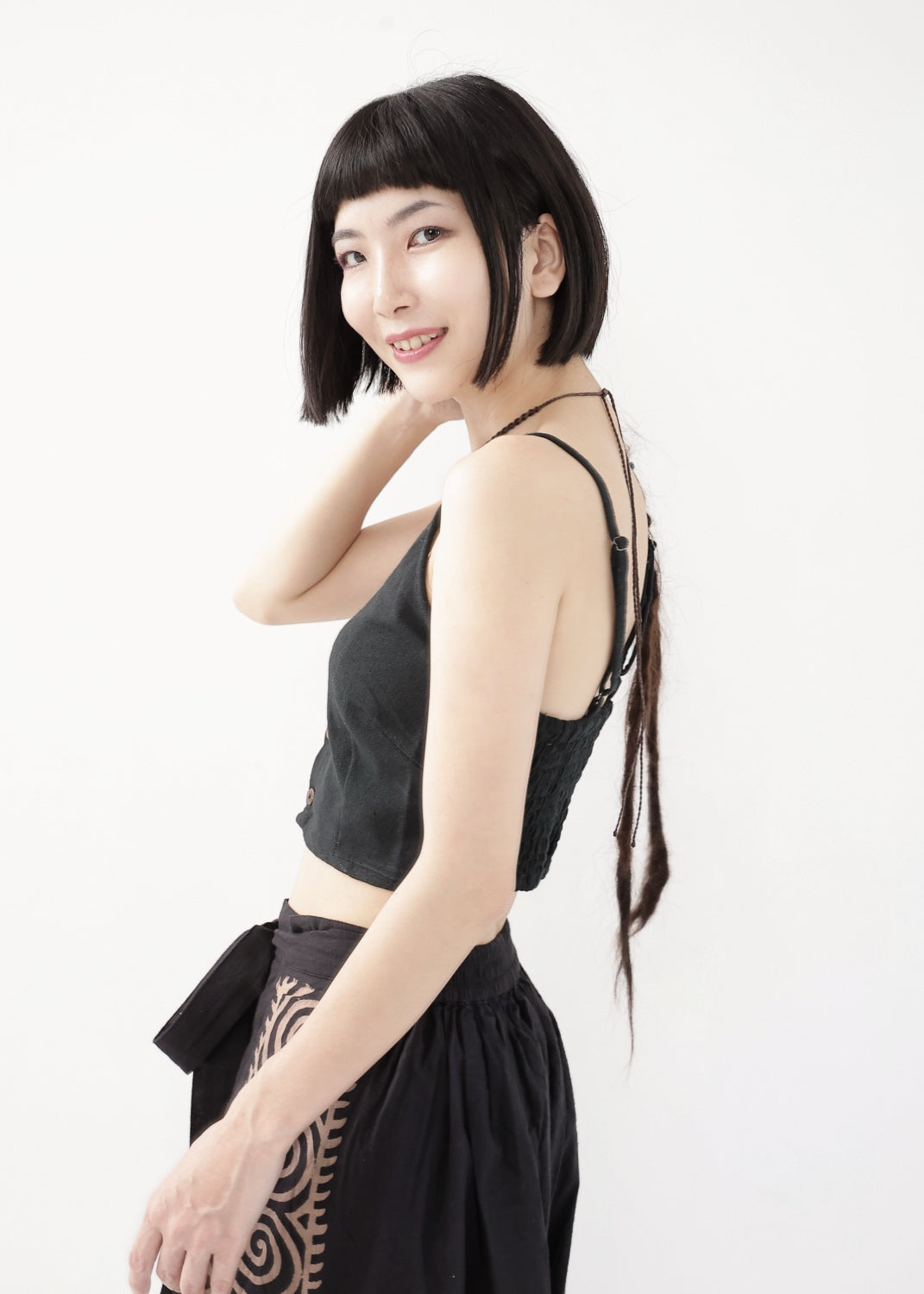 [Khadi of Love] ココナッツボタン・クロップドキャミソール 全2色