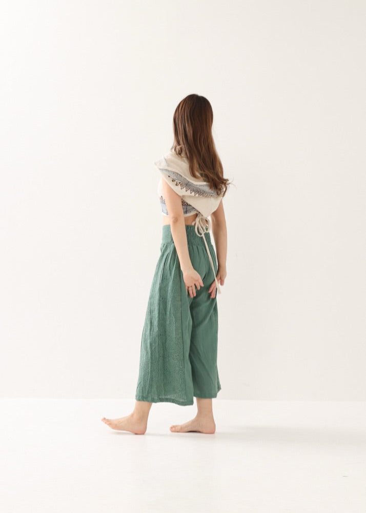 [セットアップ] tribal breeze 編み上げ2wayフーディトップス＆ハーフパンツ