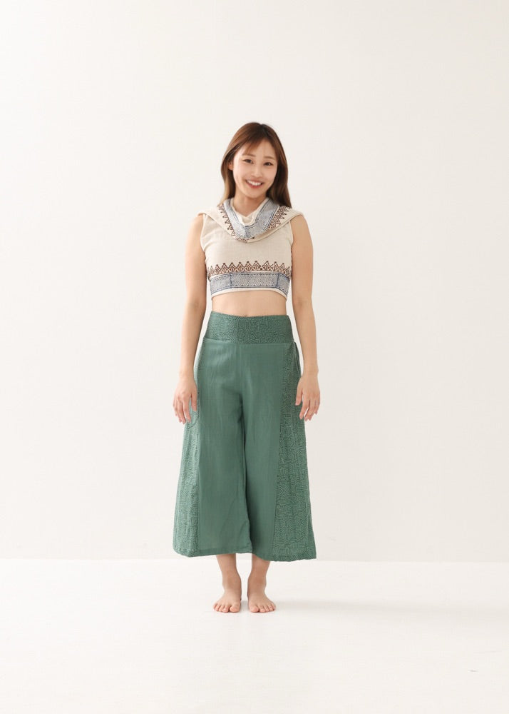 [セットアップ] tribal breeze 編み上げ2wayフーディトップス＆ハーフパンツ