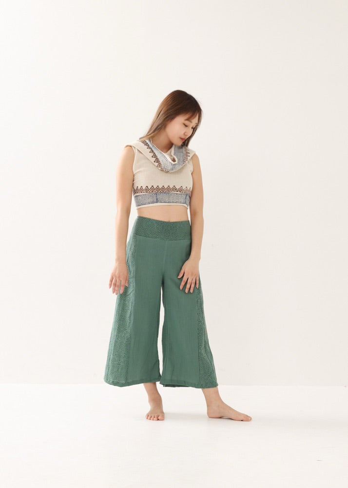 [セットアップ] tribal breeze 編み上げ2wayフーディトップス＆ハーフパンツ