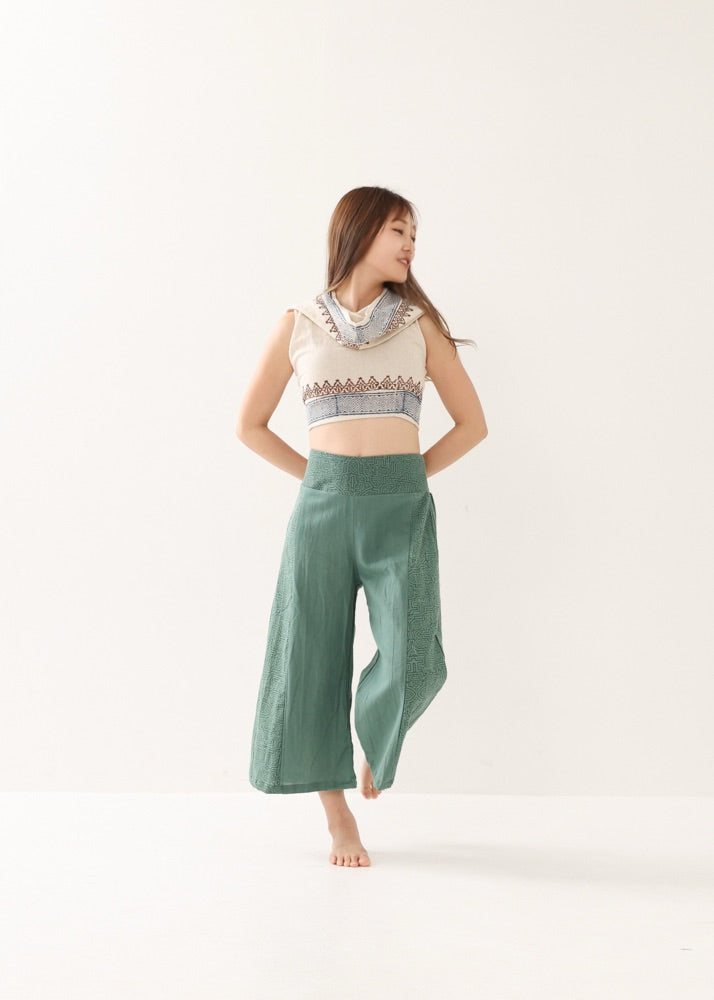 [セットアップ] tribal breeze 編み上げ2wayフーディトップス＆ハーフパンツ