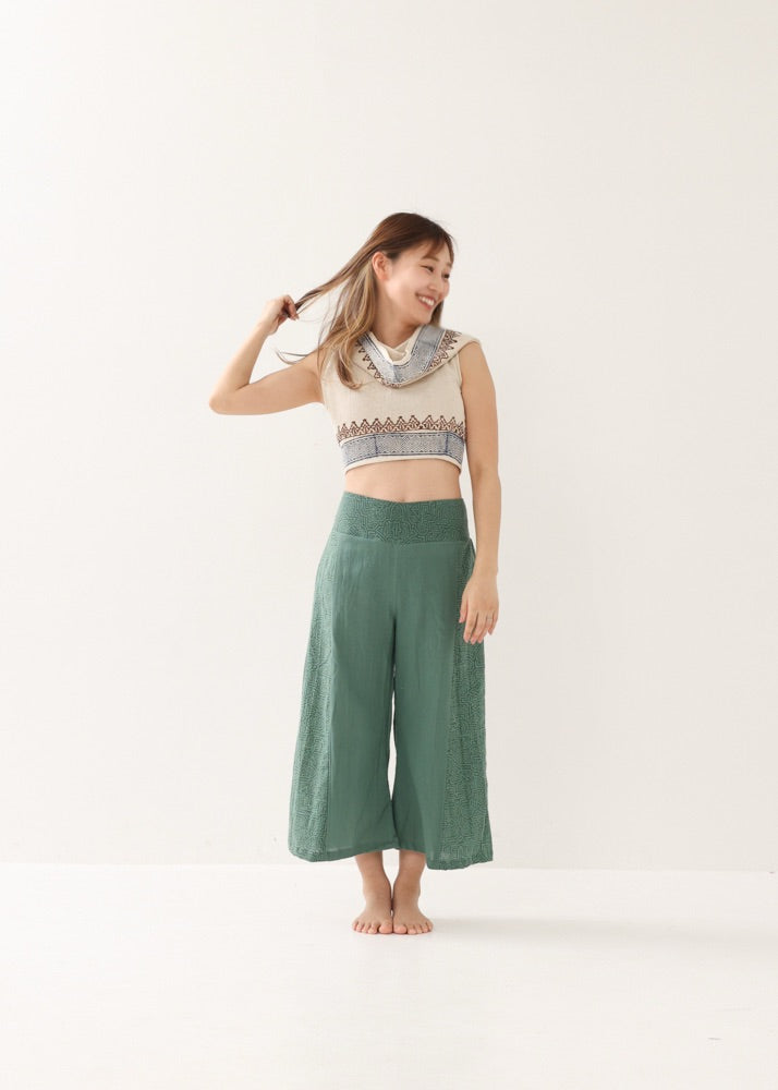 [セットアップ] tribal breeze 編み上げ2wayフーディトップス＆ハーフパンツ