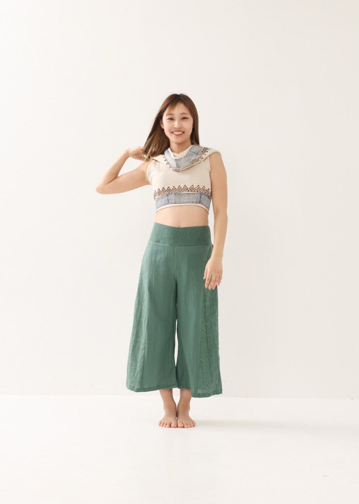 [セットアップ] tribal breeze 編み上げ2wayフーディトップス＆ハーフパンツ