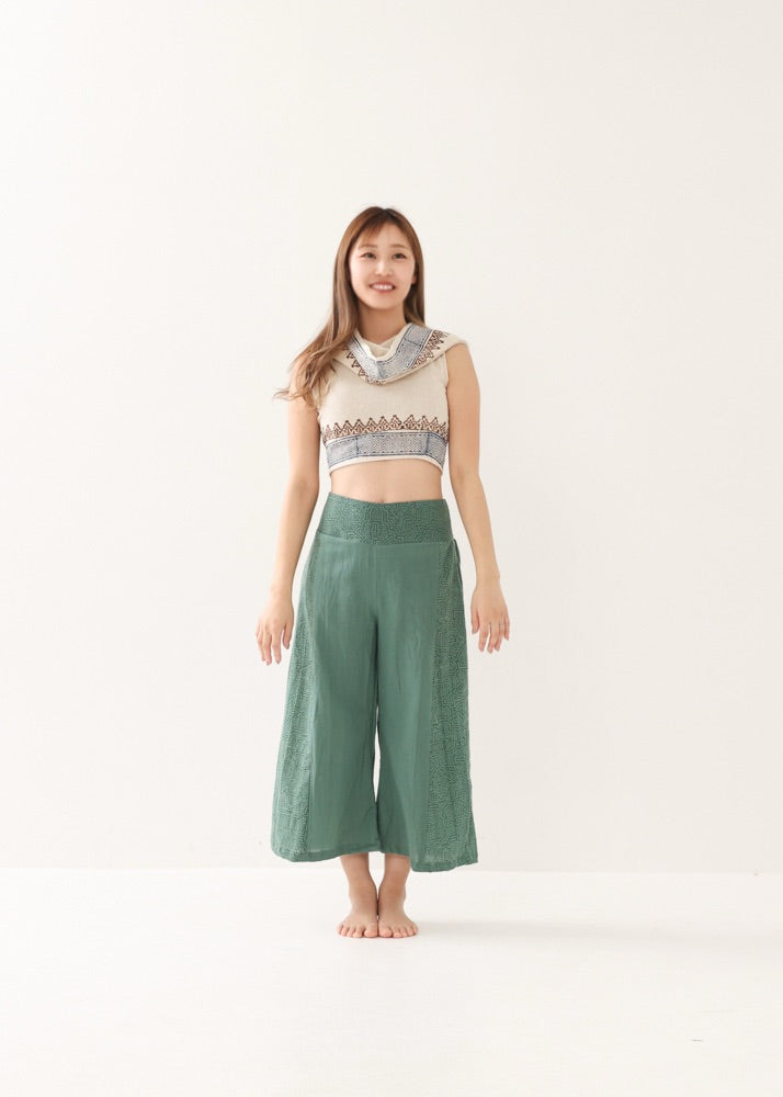 [セットアップ] tribal breeze 編み上げ2wayフーディトップス＆ハーフパンツ