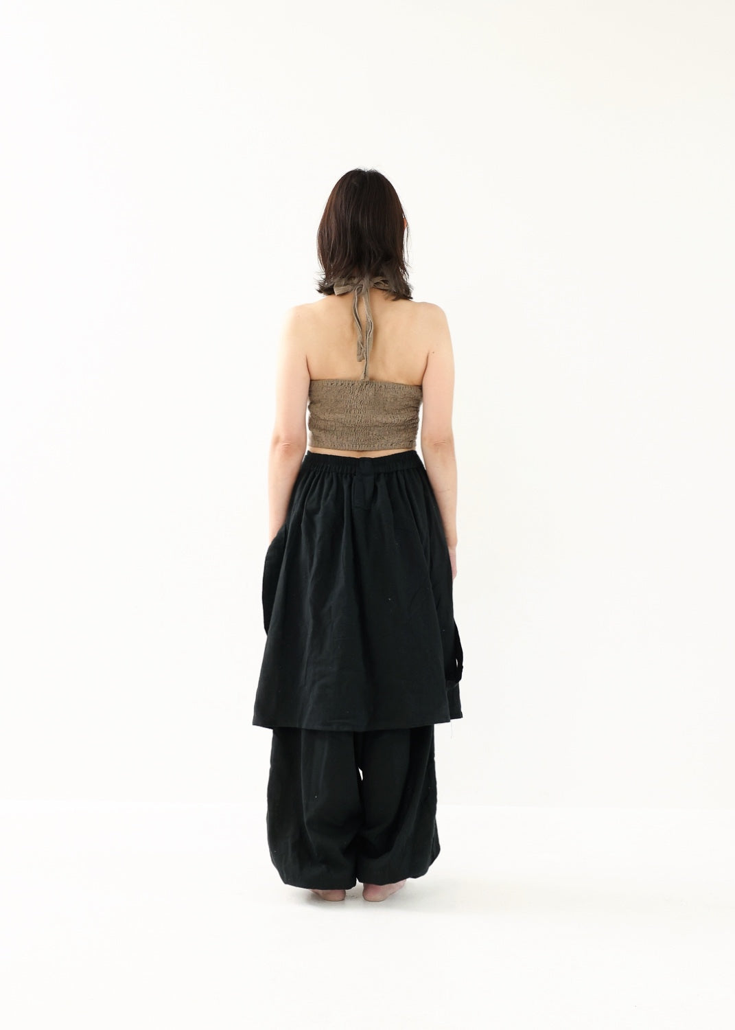 [Khadi of Love / 草木染め] Vネックホルター・クロップドトップス 全3色