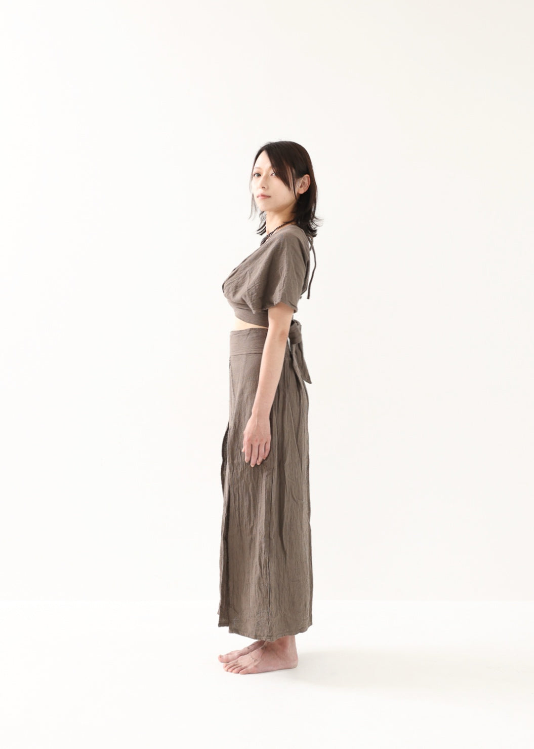 [セットアップ/草木染め] Khadi of Love カイトスリーブトップス＆エジプシャンスカート