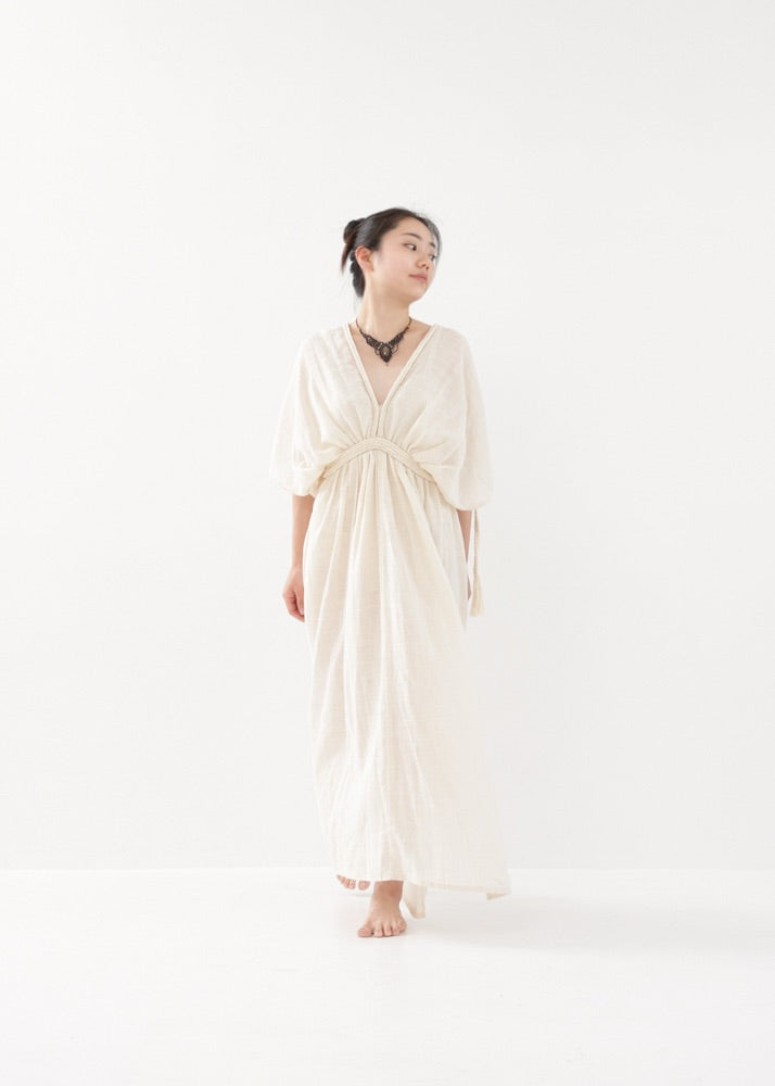 [KujA goddess] 2WAYロープド・オーガニック・カイトドレス