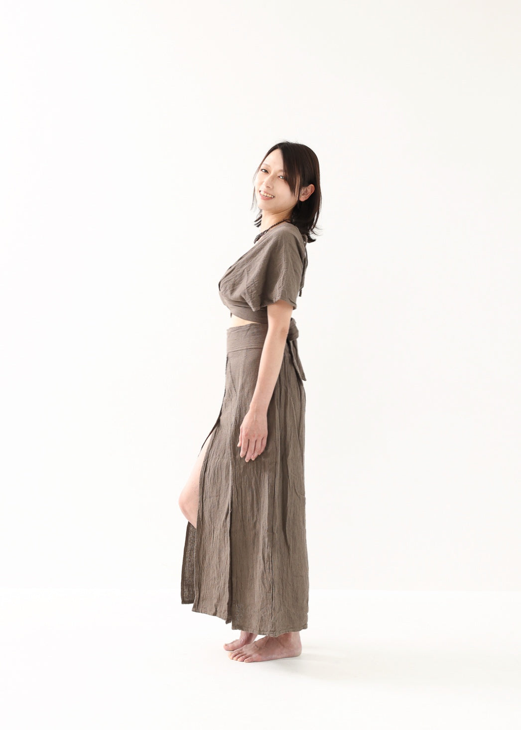 [セットアップ/草木染め] Khadi of Love カイトスリーブトップス＆エジプシャンスカート