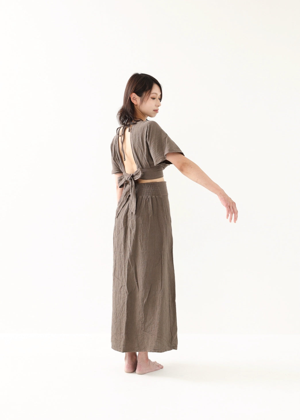 [セットアップ/草木染め] Khadi of Love カイトスリーブトップス＆エジプシャンスカート