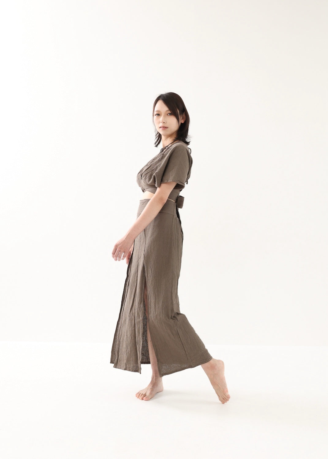 [セットアップ/草木染め] Khadi of Love カイトスリーブトップス＆エジプシャンスカート