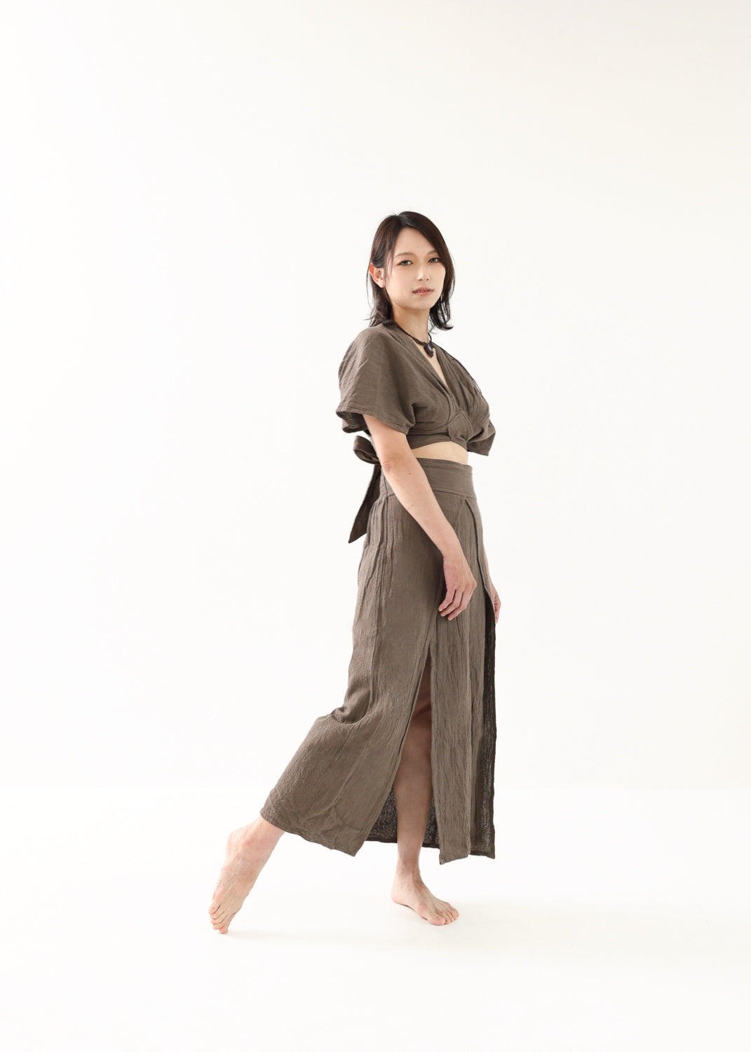 [セットアップ/草木染め] Khadi of Love カイトスリーブトップス＆エジプシャンスカート
