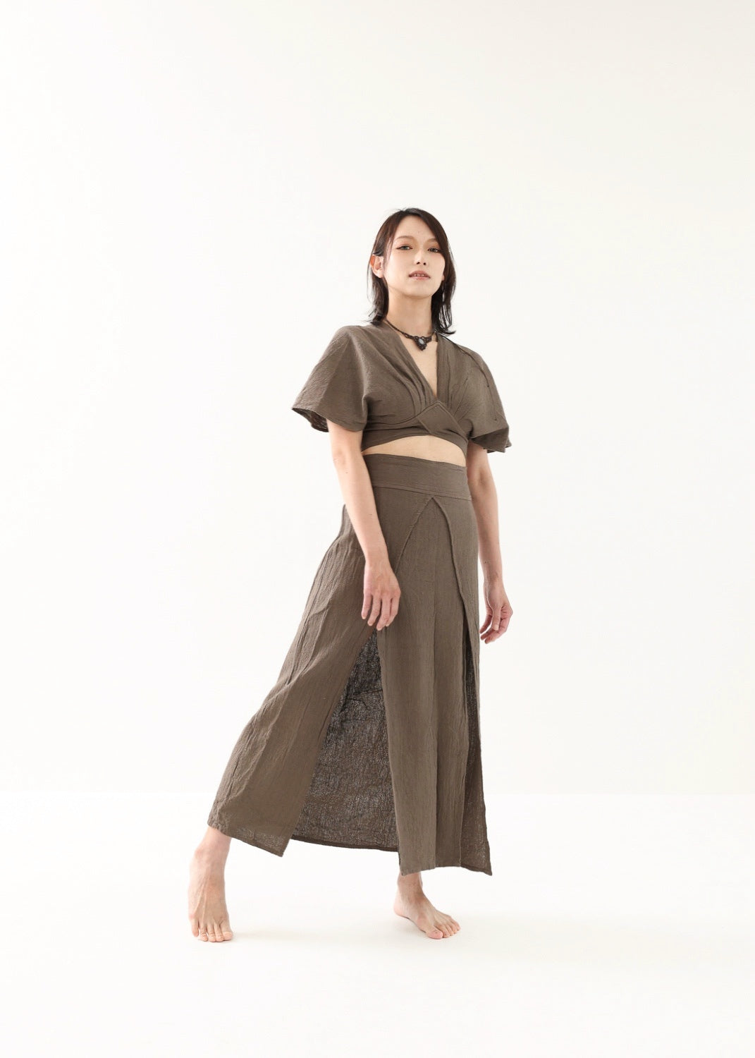 [セットアップ/草木染め] Khadi of Love カイトスリーブトップス＆エジプシャンスカート