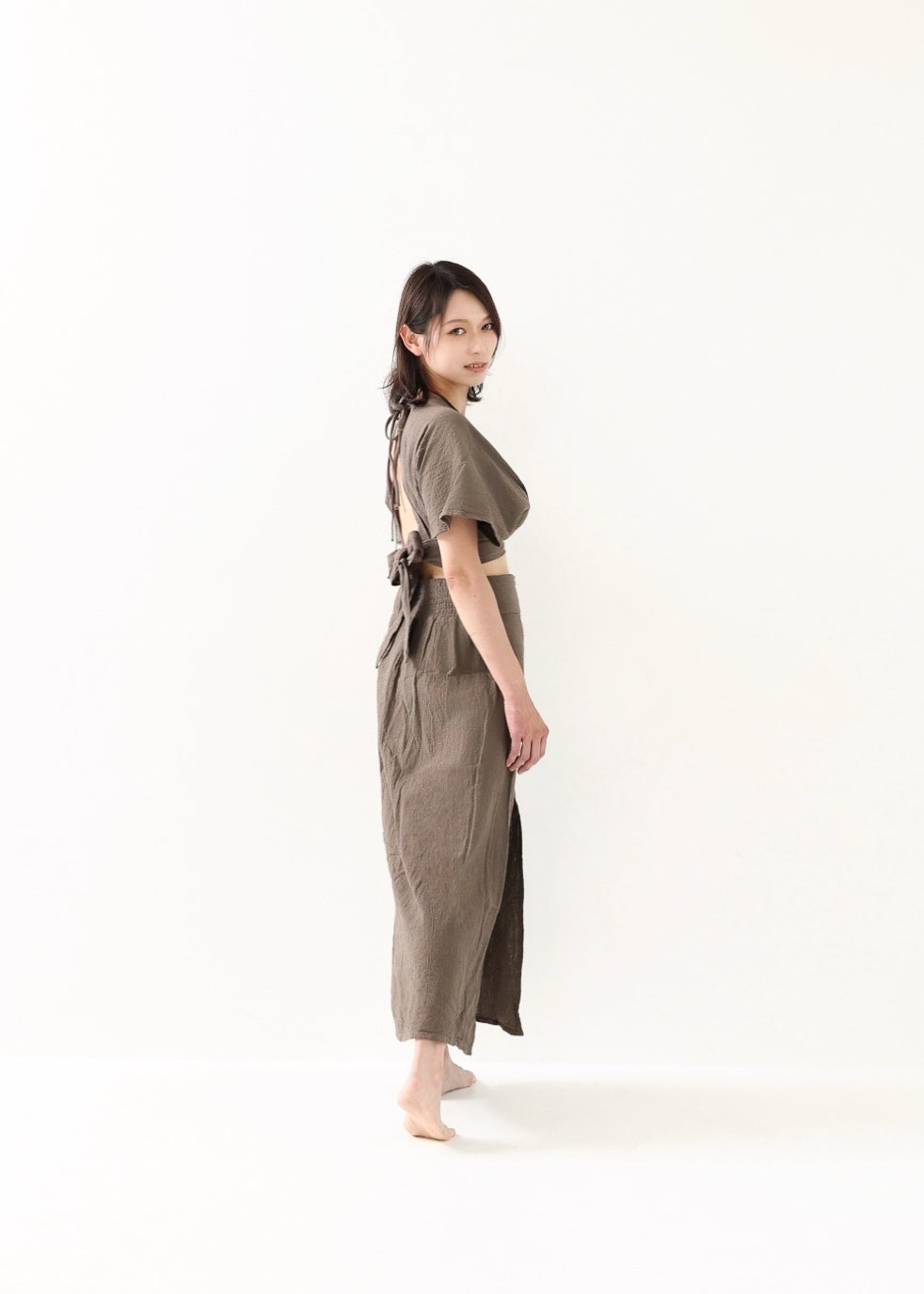 [セットアップ/草木染め] Khadi of Love カイトスリーブトップス＆エジプシャンスカート