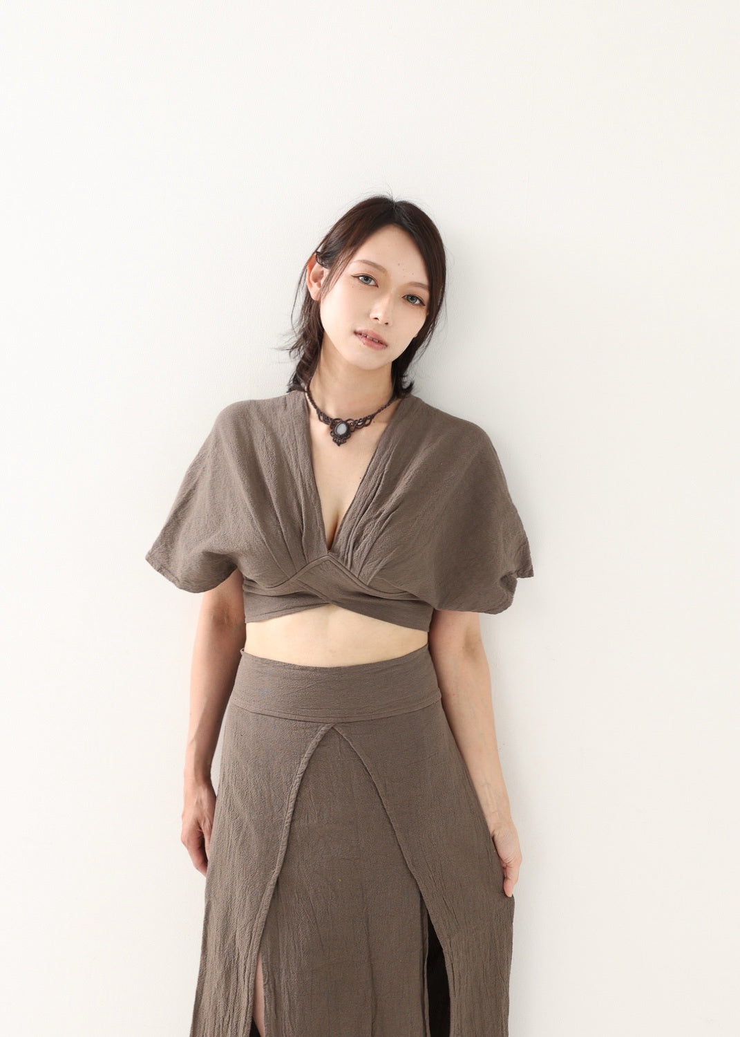 [セットアップ/草木染め] Khadi of Love カイトスリーブトップス＆エジプシャンスカート