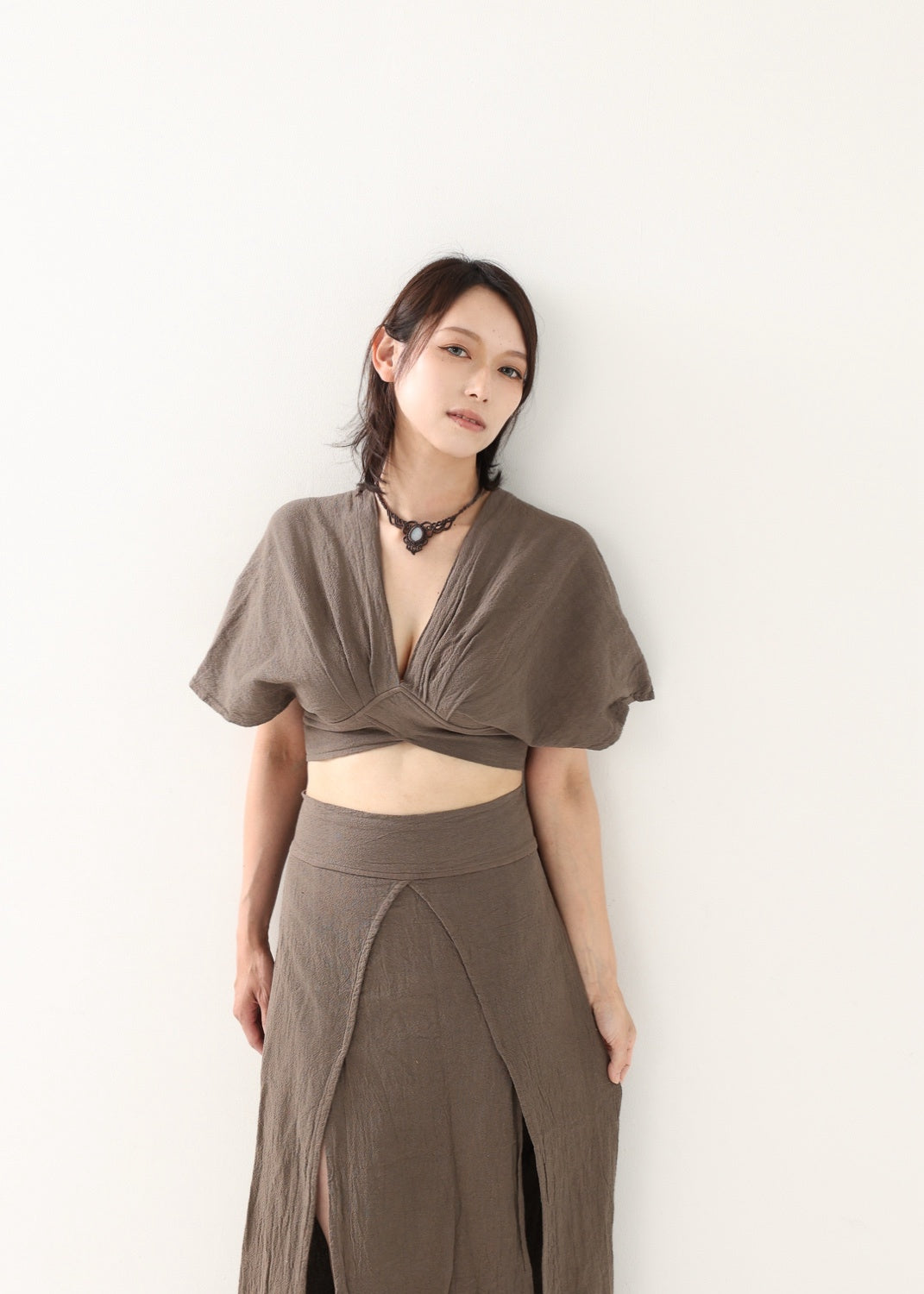 [セットアップ/草木染め] Khadi of Love カイトスリーブトップス＆エジプシャンスカート