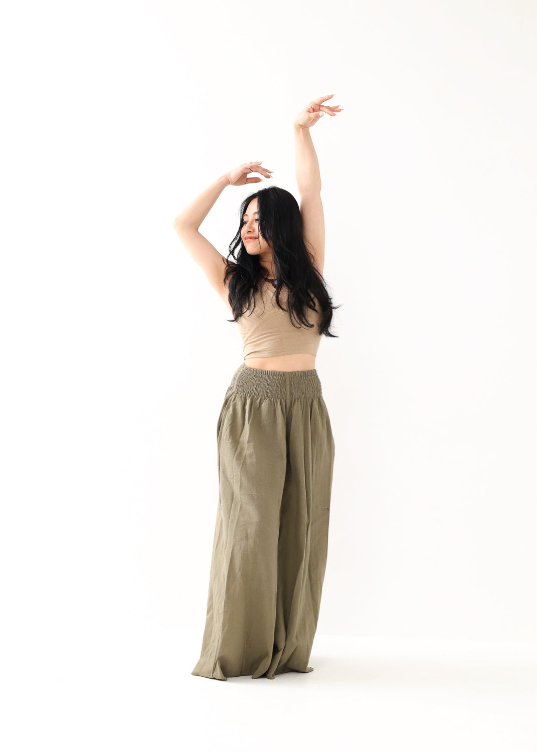 [Khadi of Love / 草木染め] Vネックホルター・クロップドトップス 全3色