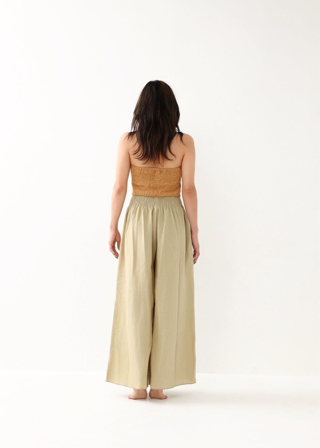 [Khadi of Love / 草木染め] Vネックホルター・クロップドトップス 全3色