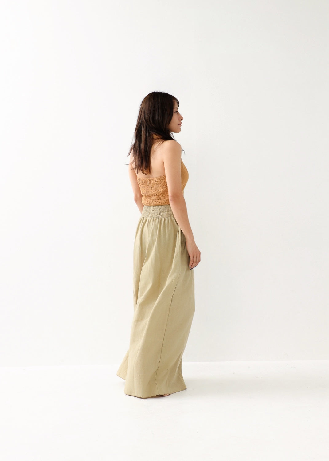 [Khadi of Love / 草木染め] Vネックホルター・クロップドトップス 全3色
