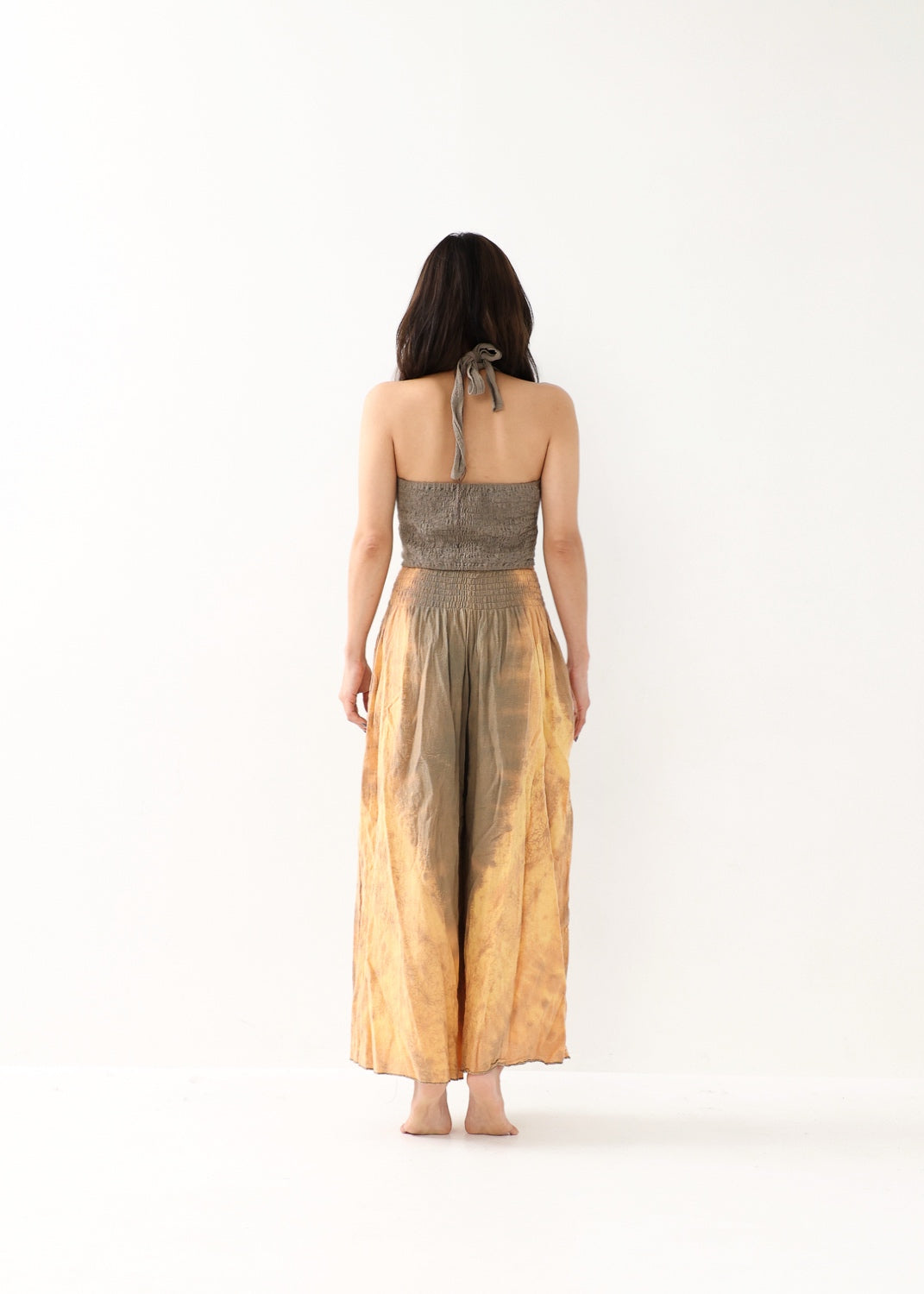 [Khadi of Love / 草木染め] Vネックホルター・クロップドトップス 全3色