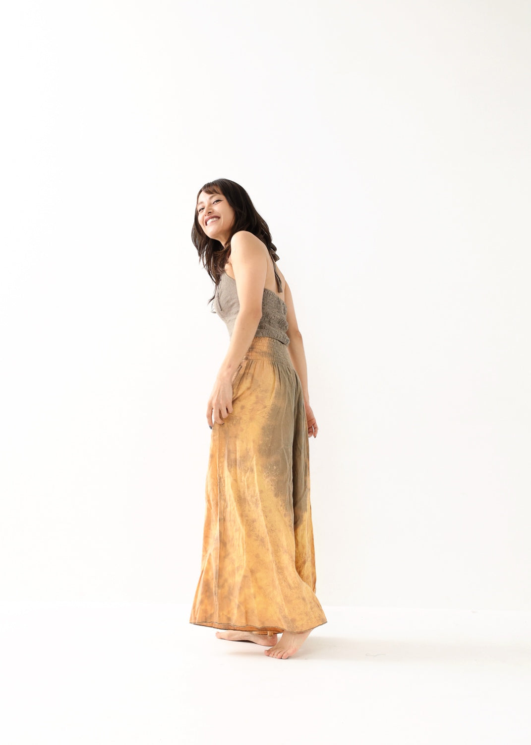 [Khadi of Love / 草木染め] Vネックホルター・クロップドトップス 全3色