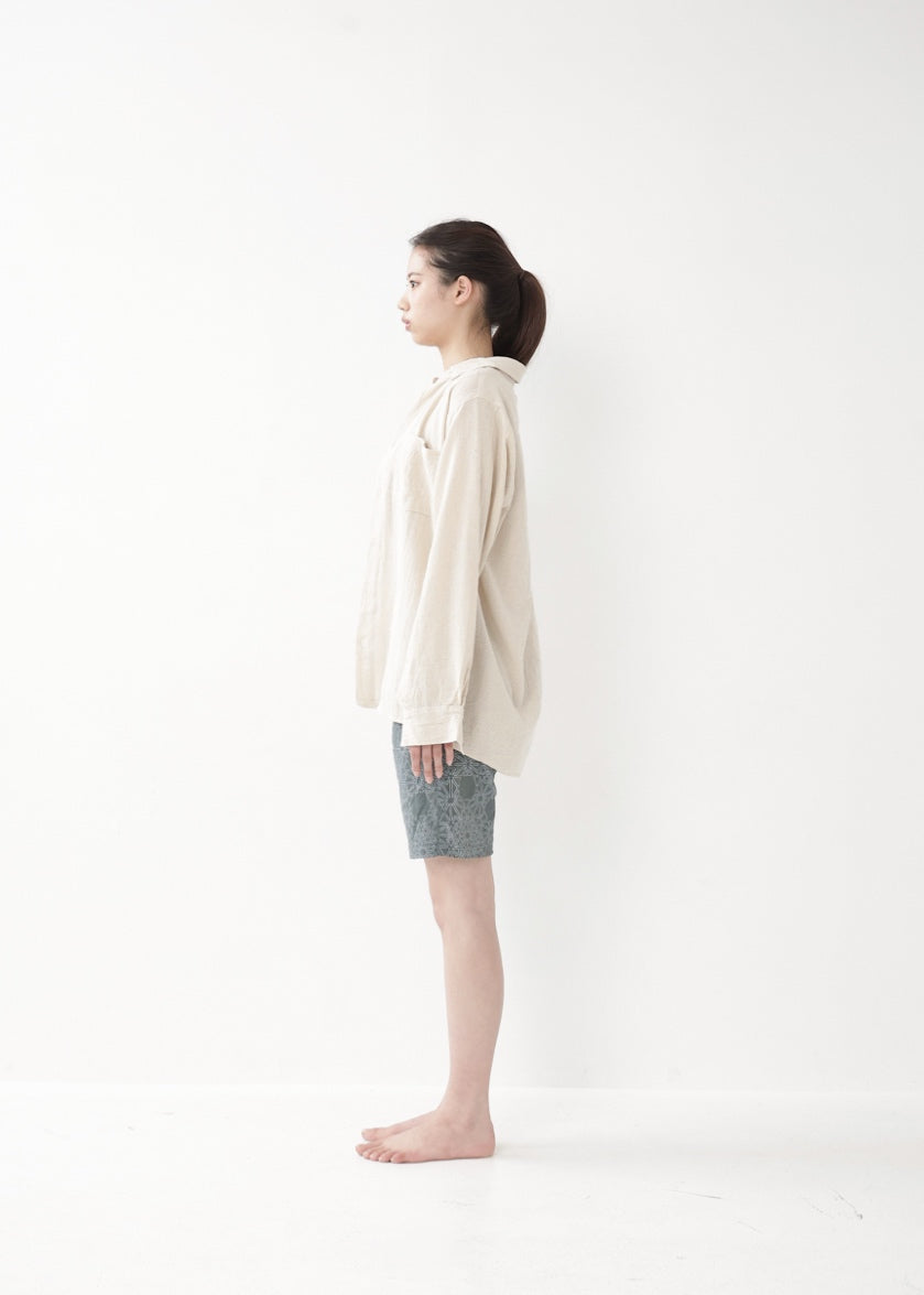 [Khadi of Love] ユニセックス・リラックスカディシャツ (きなり)