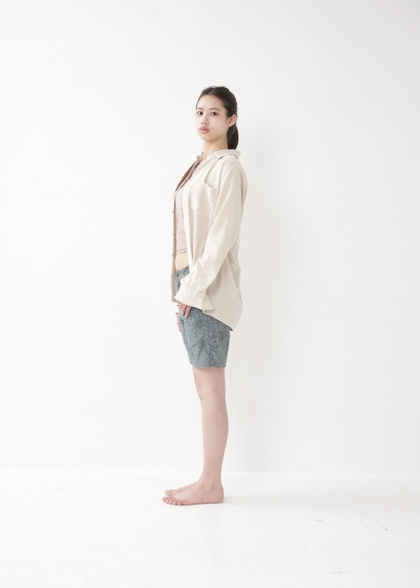 [Khadi of Love] ユニセックス・リラックスカディシャツ (きなり)