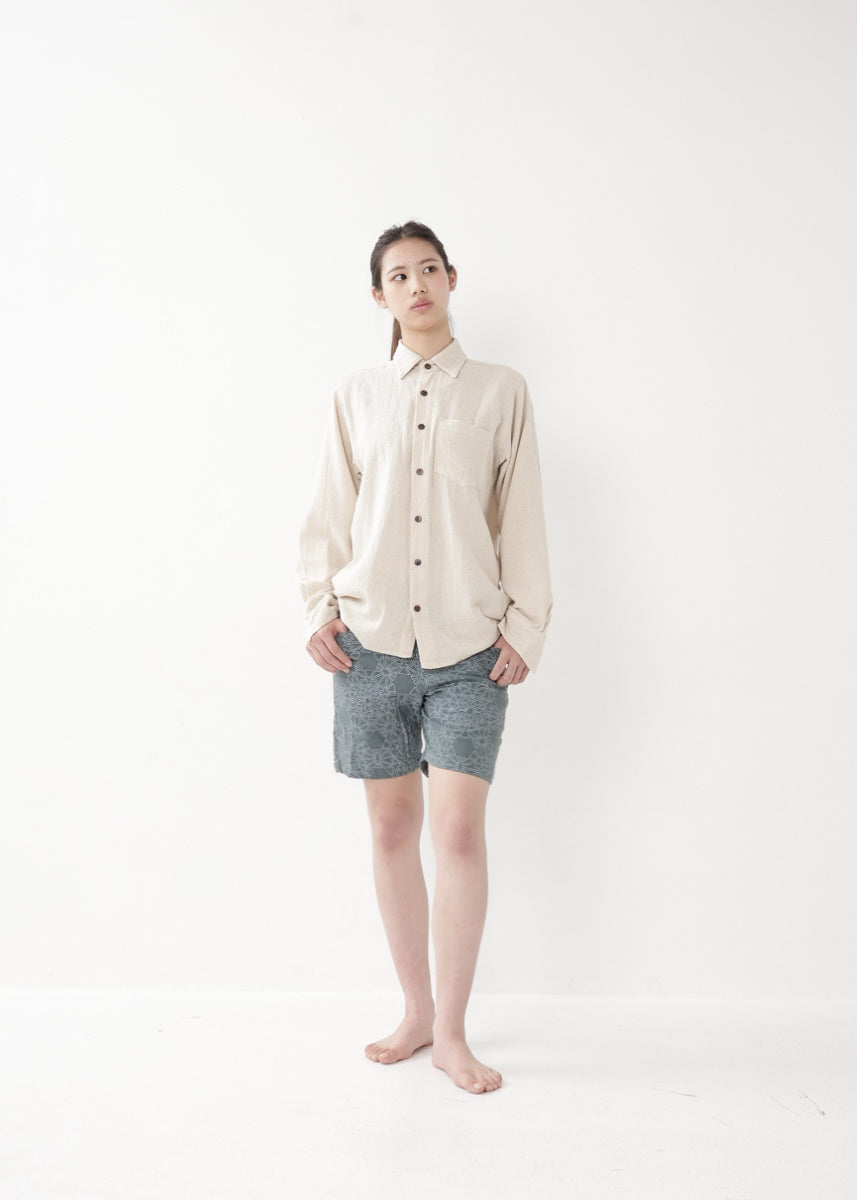 [Khadi of Love] ユニセックス・リラックスカディシャツ (きなり)