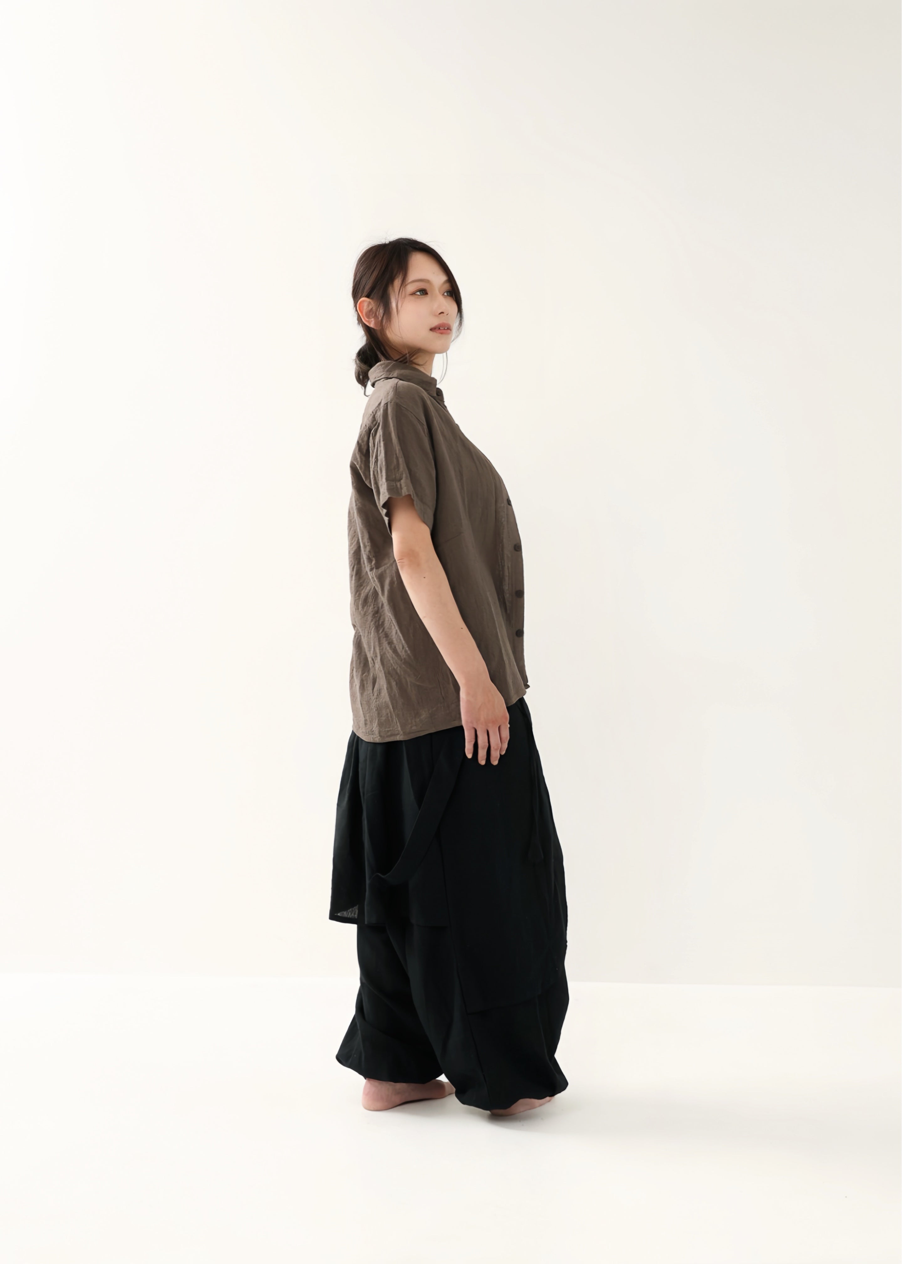 [Khadi of Love /ユニセックス] 草木染め・リラックスカディシャツ 全3色