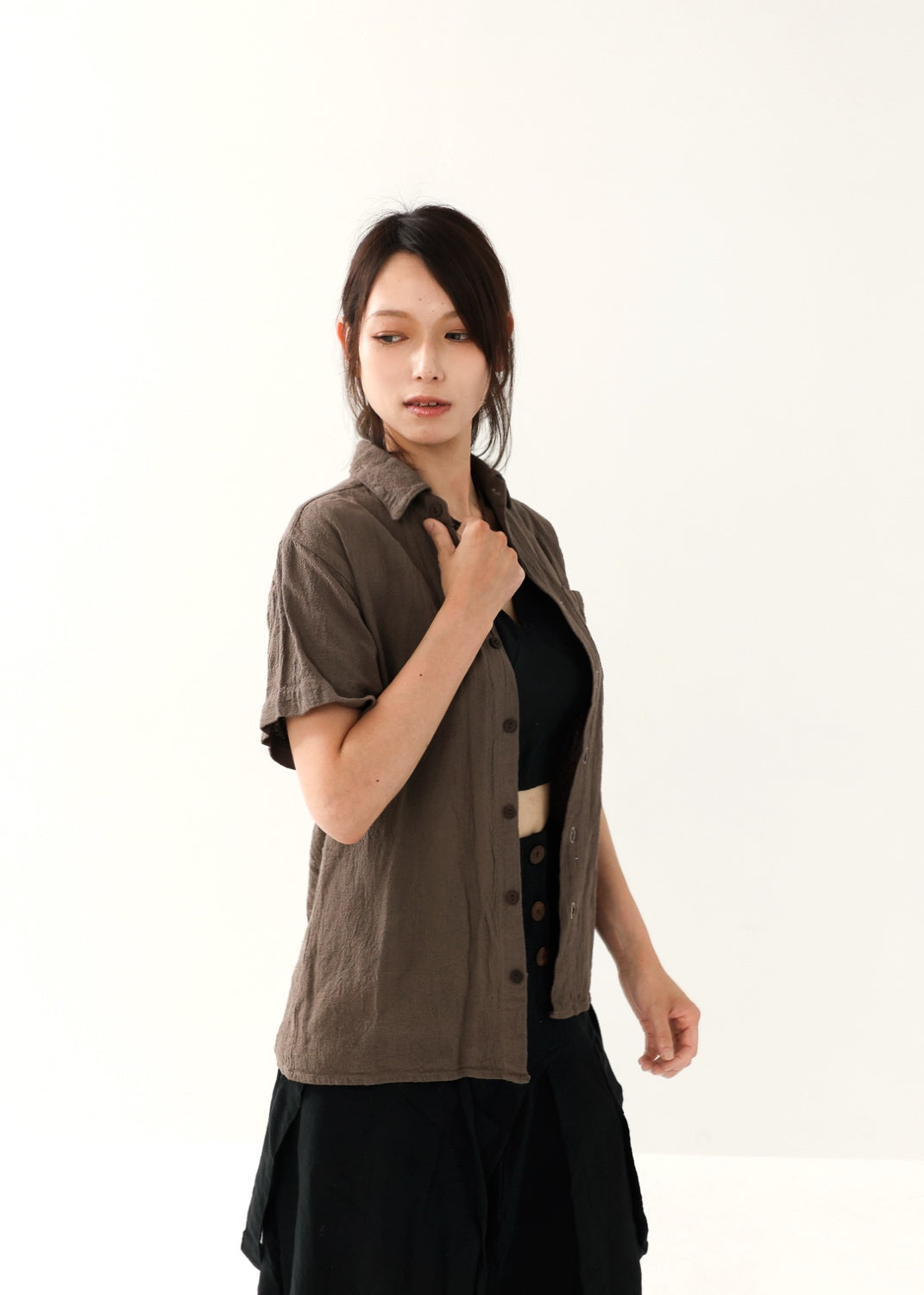 [Khadi of Love /ユニセックス] 草木染め・リラックスカディシャツ 全3色