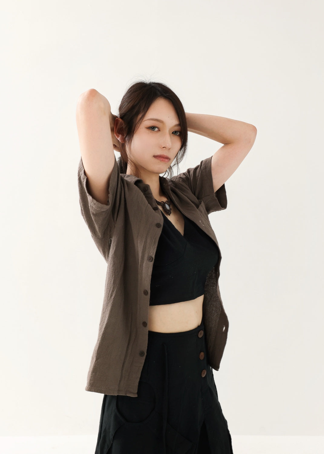 [Khadi of Love /ユニセックス] 草木染め・リラックスカディシャツ 全3色