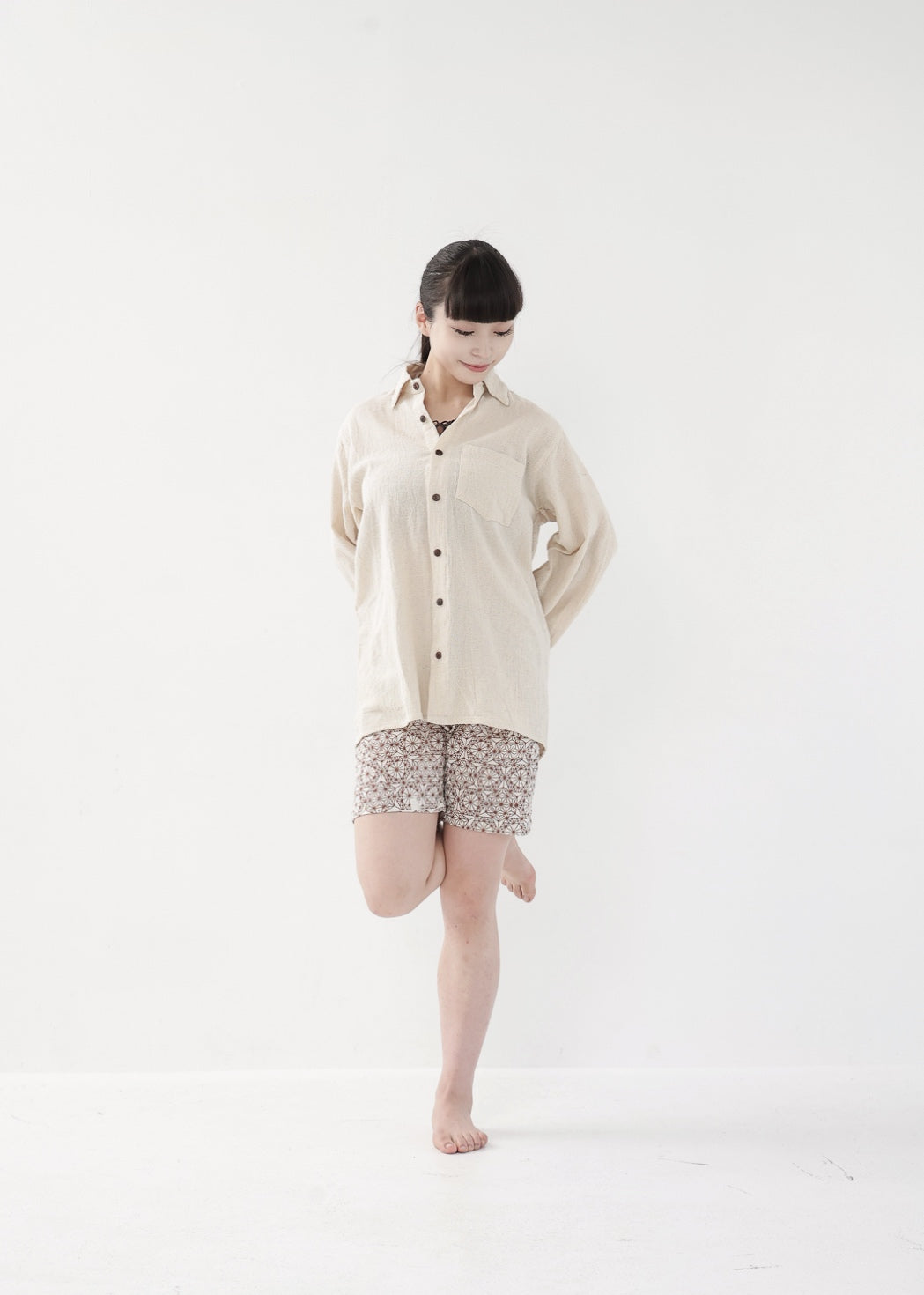 [Khadi of Love] ユニセックス・リラックスカディシャツ (きなり)