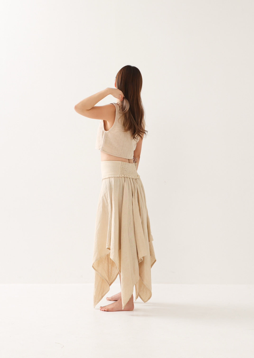 [ELFY DANCE/コラボ限定品] 草木染め・フェアリーペタルスカート 全2色