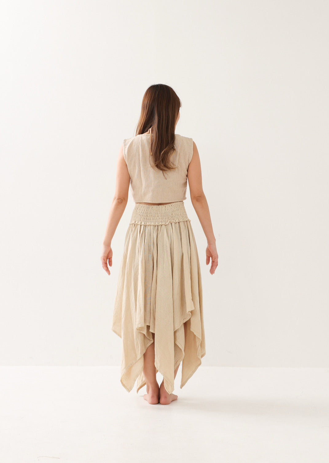 [ELFY DANCE/コラボ限定品] 草木染め・フェアリーペタルスカート 全2色